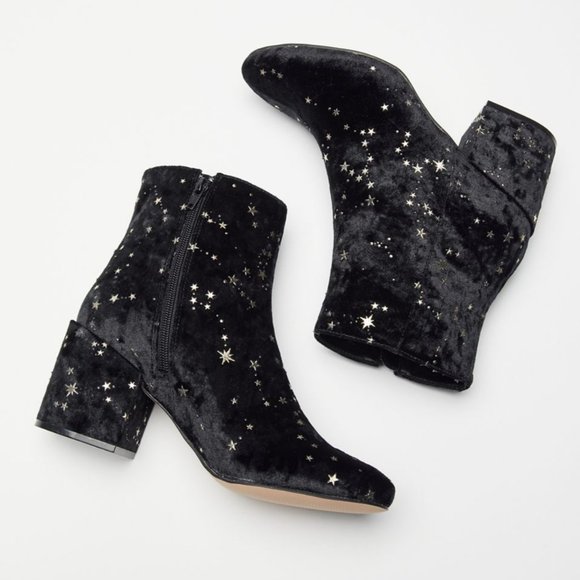 Urban Outfitters Shoes - Margot Constellation Zodiac Stars Moon Velvet Boot
